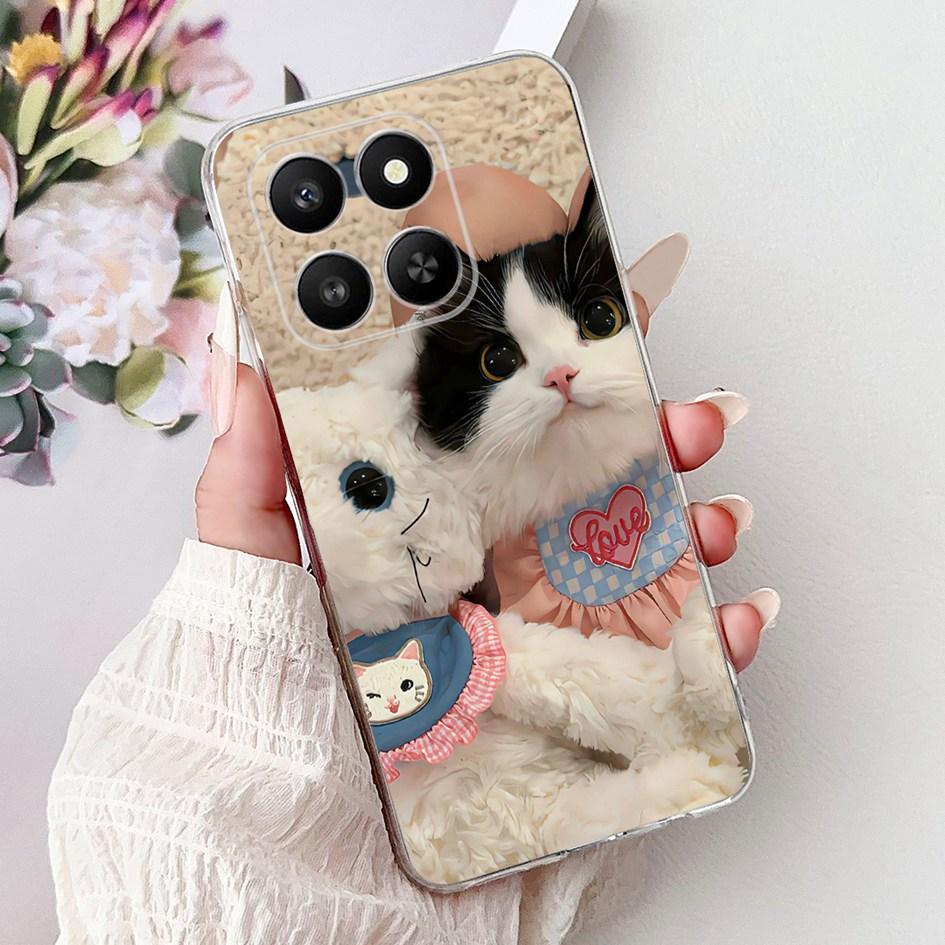 For Honor 400 Smart 2025 Case Fashion Bamboo Flower Soft Silicone Clear Bumper Protective Cover For Honor 400 Lite ABR-NX1 Funda