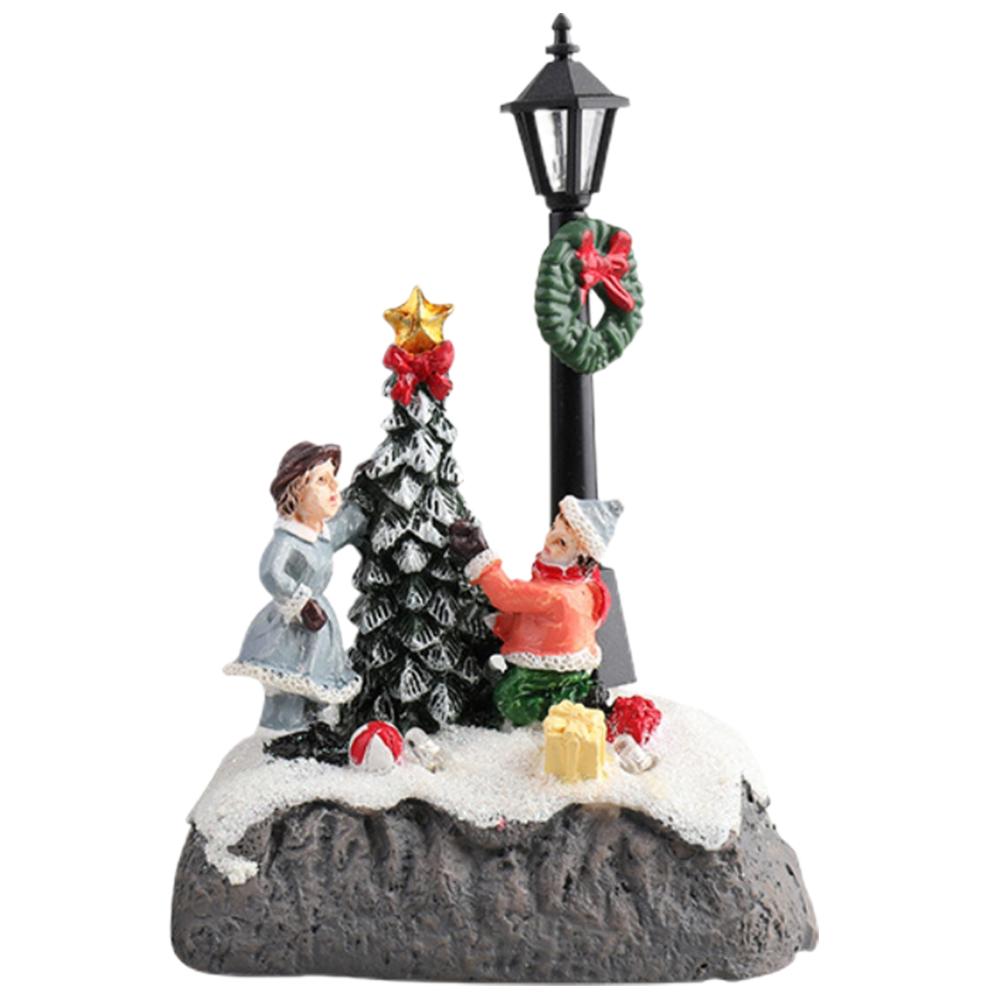 New Christmas decorations resin small house micro landscape resin house small ornaments Christmas gifts Christmas tree street
