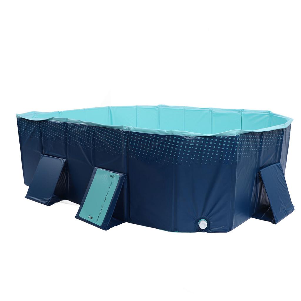 Foldable Pool Non Inflatable Thickened Wear Resistant Portable Swimming Pool for Outdoor Backyard Kids Dogs