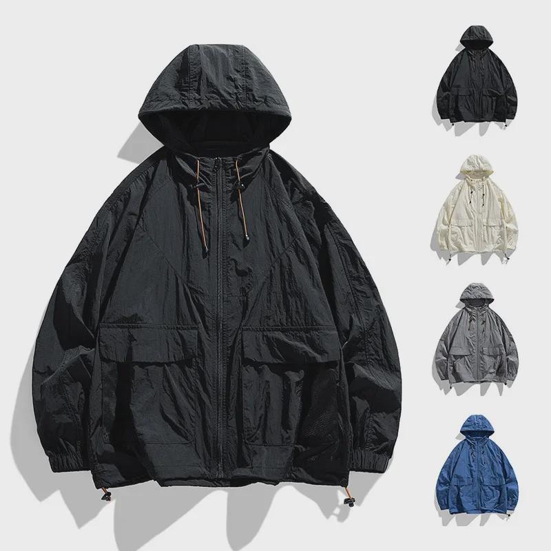 Tynn vindjakke for menn med UV-beskyttelse - Ny sommermote for par