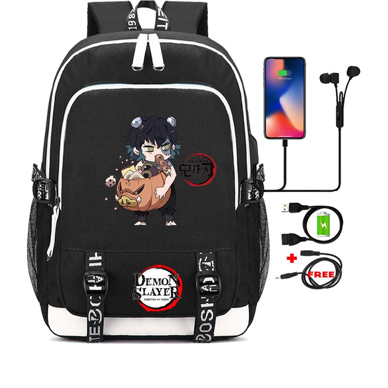 Anime-tryck Casual Ryggsäck Axelväska Satchel Väskor för Flickor Ryggsäck Laptop Mochilas Student Ryggsäckar Rucksack