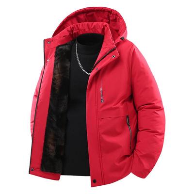 Graphen-verdickte Herren-Baumwolljacke mit abnehmbarer Kapuze - Warme Winter-Freizeit-Oberbekleidung