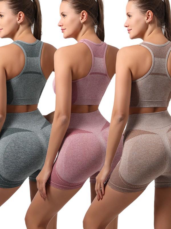 Damen Cross-Border Fitness Sportweste & BH Set