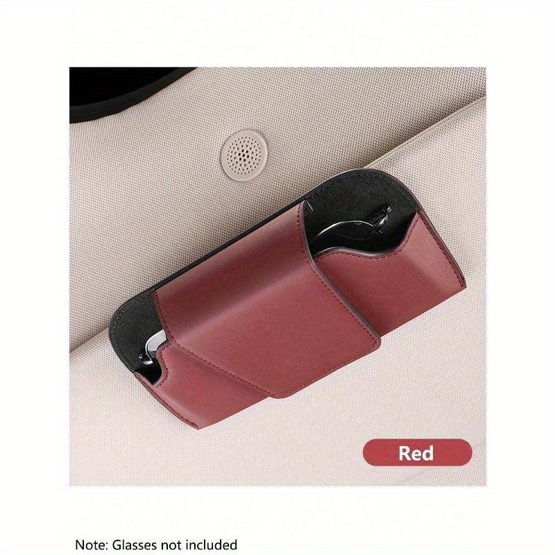 

Держатель для солнцезащитных очков на солнцезащитный козырек автомобиля, органайзер-бокс для автомобильных очков, аксессуары для козырька транспортного средства, защитный чехол для хранения очков для женщины, мужчины Red разноцветный