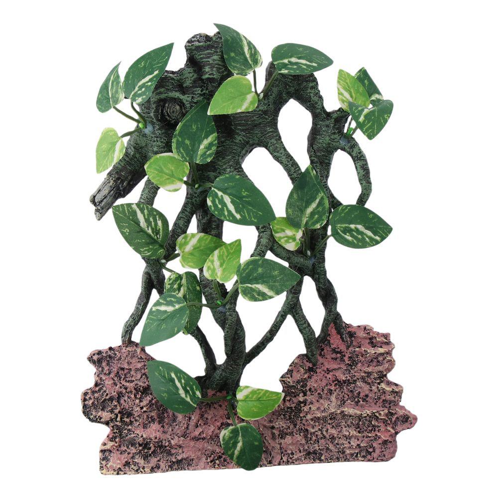 

Зеленые листья, ветка, присоска, украшение для растений, рептилия, угол, вьющаяся ветка, террариум