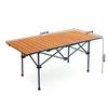 Portable Metal Roll-Up Folding Table for Camping, Picnic, and BBQ