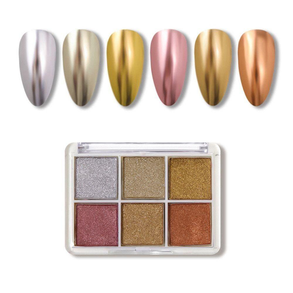 Vylepšení nehtů Manikúra Dekorace Aurora Prášek Magické Zrcadlo Prášek Pevný Zlatý Prášek