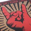 Rock and Roll Rock Gestures Wall Sticker Classic Nostalgia Metal Rock Decorative Posters