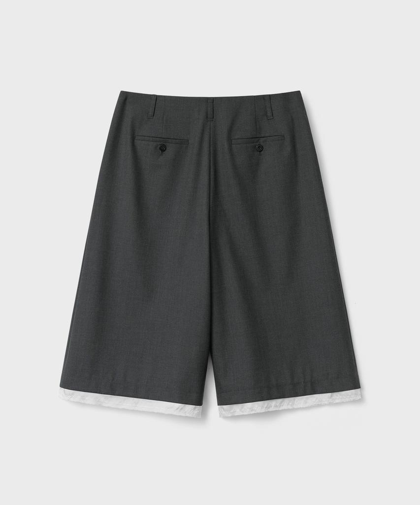 Bellie (W) Edge Cutoff Bermuda Pants - Gray