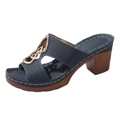 Walk Pro Damen Plateau-Sandalen Mit Offener Zehe Damen Flip-Flops Klobige Hohe Absätze Offene Zehe Block Absatz Kleid Braut Zapatos Mujer