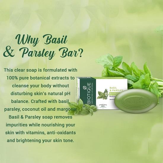 Biotique Basil & Parsley Revitalizing Bathing Bar 75gm