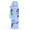 1PC Rock Rock Star Musical Note Text 750ml Color Plastic Water Bottle Leakproof Flip Straw Lid For Sports Office Home Use