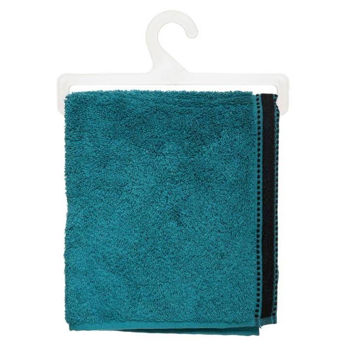 Serviette De Toilette "Joia" Coton Bleu Canard 50x90cm - Atmosphera Createur D'interieur