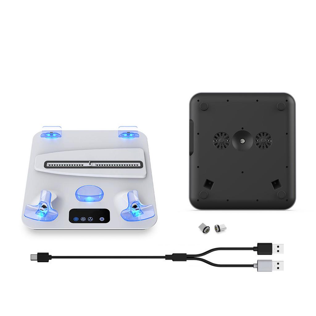 Handle Charging Dock Station Headset Bracket Cooling Base Multifunctional Game Controller Charger Stand for PS VR2/PS5