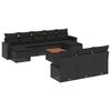 VidaXL Garden Lounge Set 11 Pcs with Cushions Black Braided Resin 3224326
