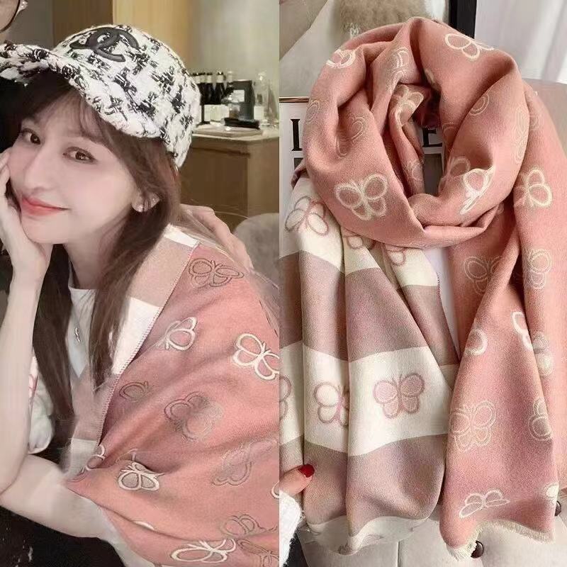 Light Luxury High-End Air Conditioner Shawl With Women'S Imitation Cashmere Jacquard Scarf Versatile Fringed Warm Scarf
