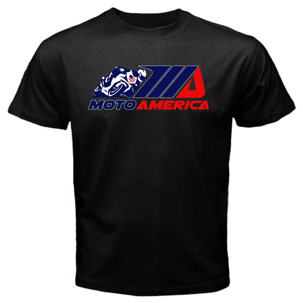 

Мужская черная футболка Moto America Superbike Размеры от S до 5XL L