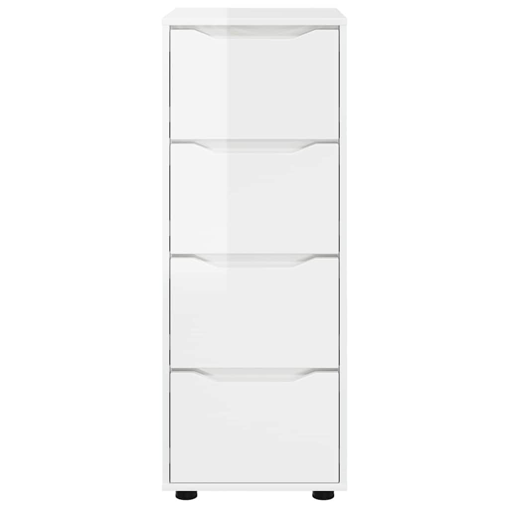 Storage Cabinet Glossy White 40 x 48 x 105 cm