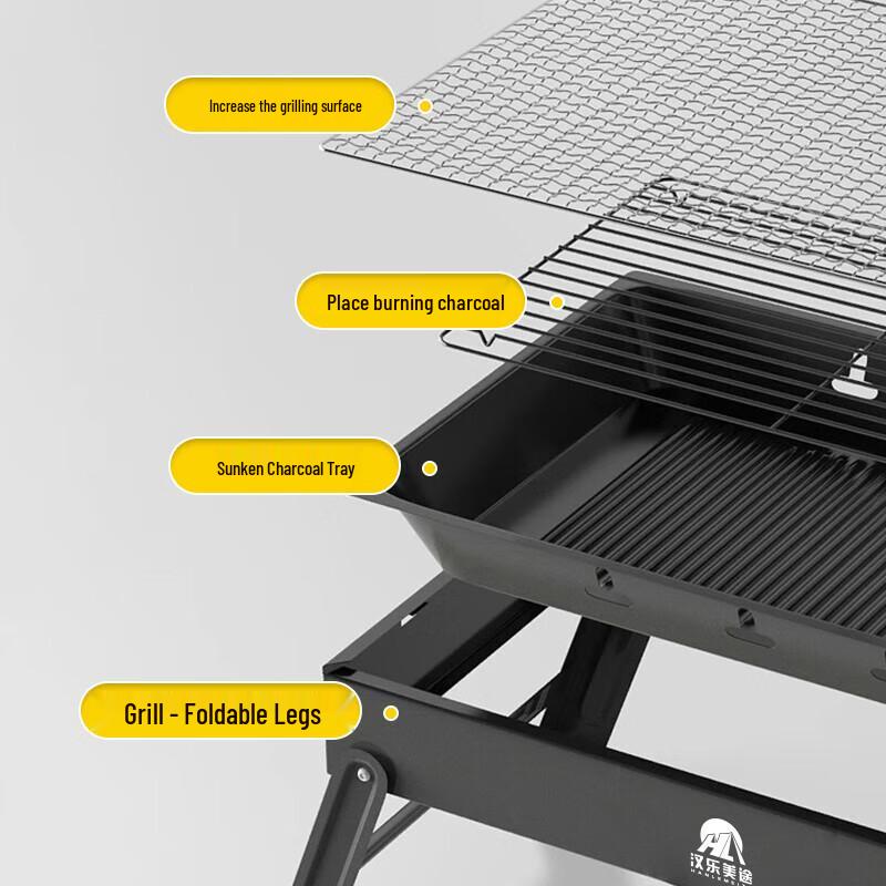 Hanle Meitu Foldable Charcoal BBQ Grill