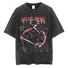 2026 New Arrival Jujutsu Kaisen Character Printed T-shirt, Unisex Washed Vintage Top, Premium Retro Cotton Harajuku Casual  Tee