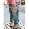 Girls' Jeans 2025 Spring and Autumn New Loose Korean Style Trendy Casual Carrot Pants for Toddlers and Young Girls