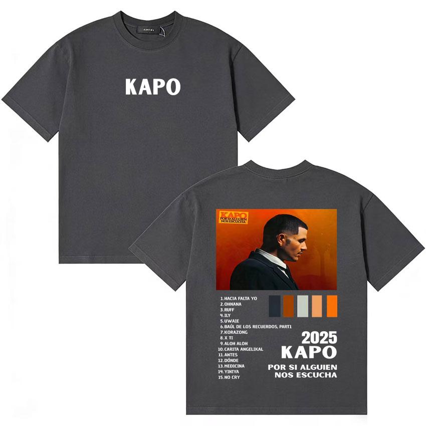 Rapper Kapo Pop Cover Merch T Shirts Unisex Women Double Sided Print Casual Summer Aesthetic Cozy Short Sleeve Tshirt Y2K TShirts