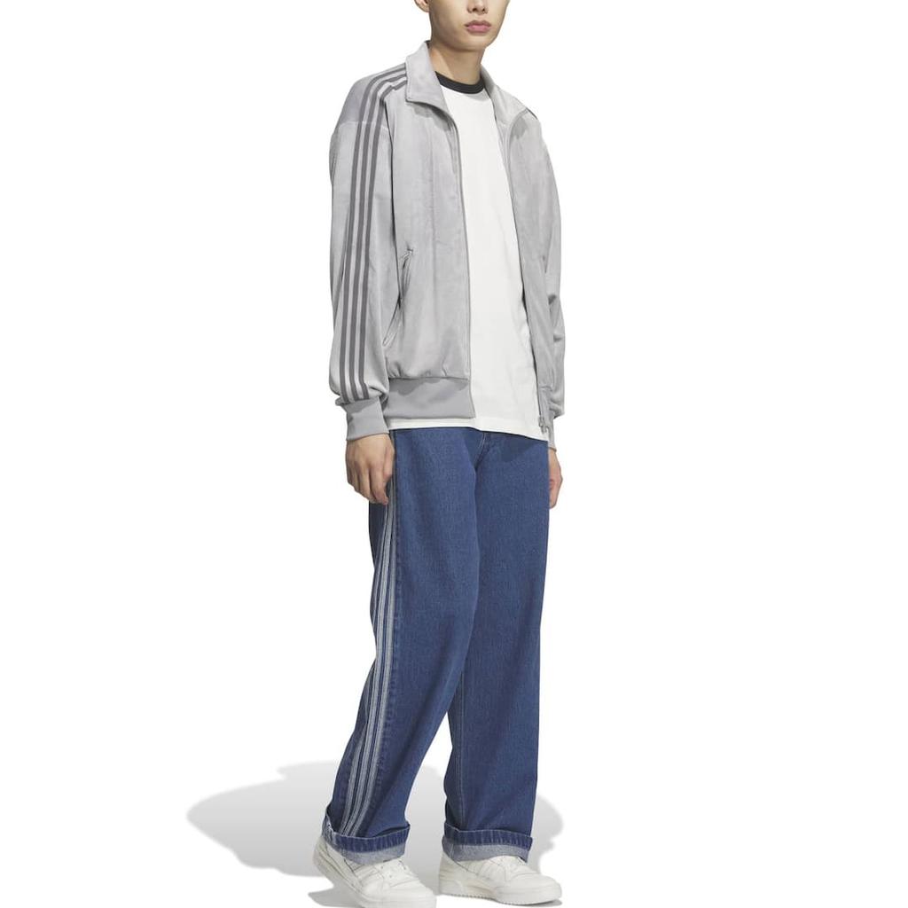 Adidas Originals Firebird Track Top Velour Striped Zipper Loose Jacket Unisex tops KQ5476