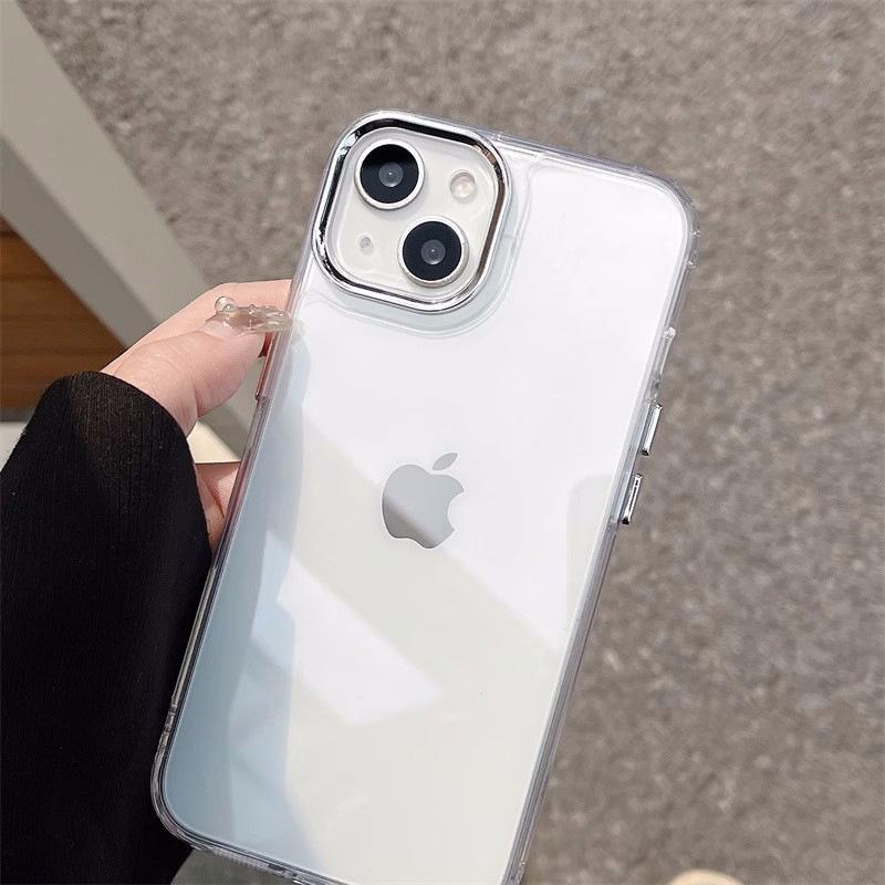 Applicable To Apple 14Pro Mobile Phone Case IPhone 15 Transparent 12/16 Simple Xsmax Internal Anti-fall Xr Soft Case