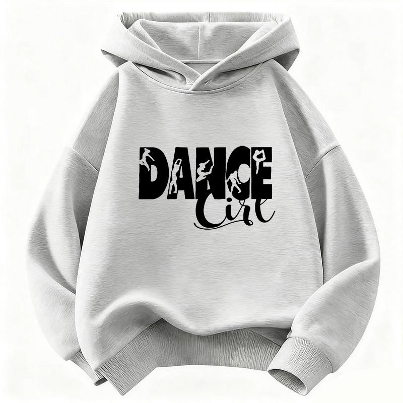 Dance Girl Letter Printed Hoodie Kids Children's Sweatshirt Hoody 90s Girls Autumn Winter Casual Hoodies