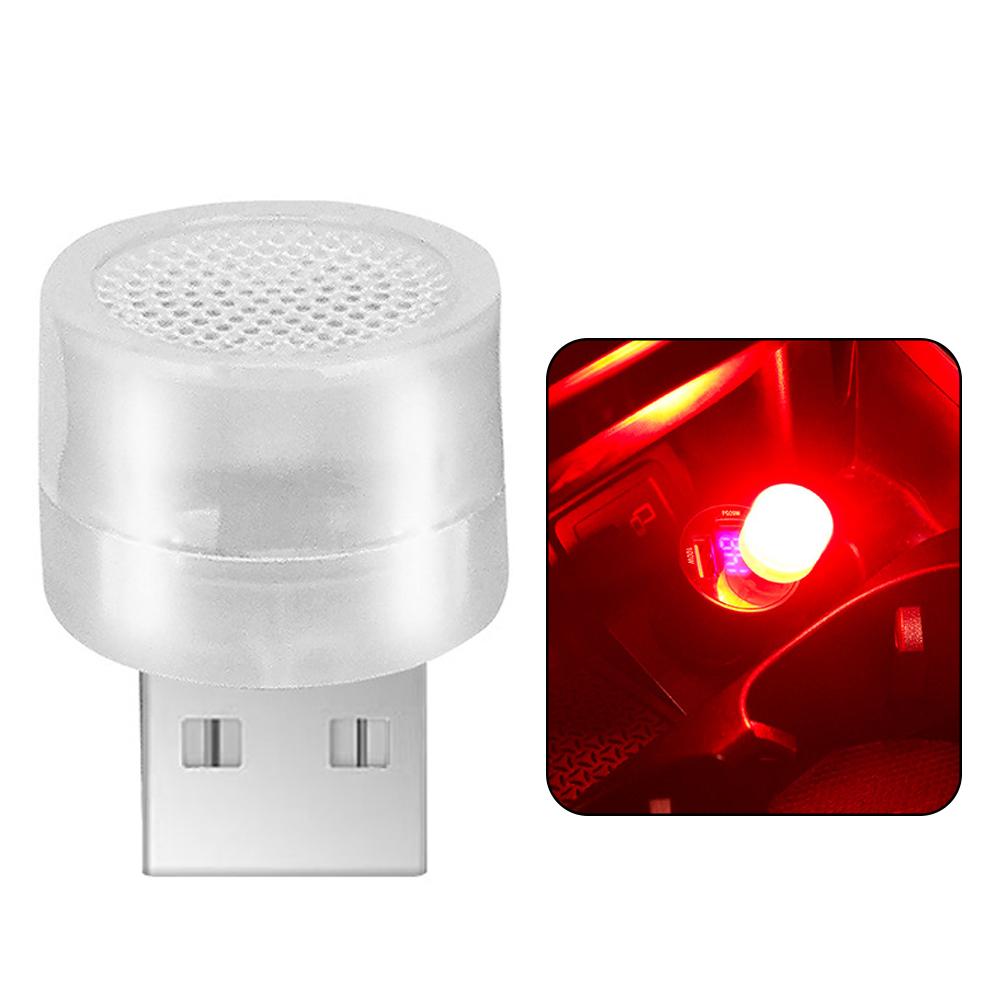Car Mini USB LED Ambient Light Decorative Atmosphere Lamps for Interior Environment Auto PC Computer Portable Light Plug Play