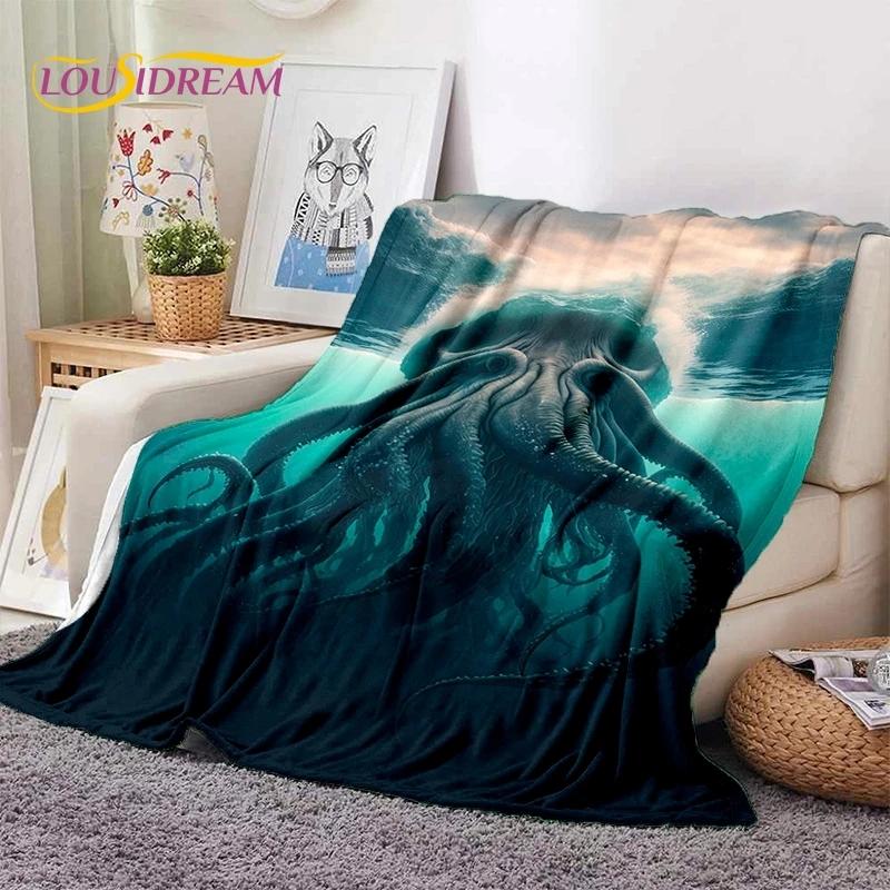 3D Vízalatti Világ Tengerfenék Delfin Rajzfilm Puha Flanel Takaró Ágyakhoz Hálószobába Kanapéra Piknikhez, Dobótakaró Kültéri Szabadidőhöz