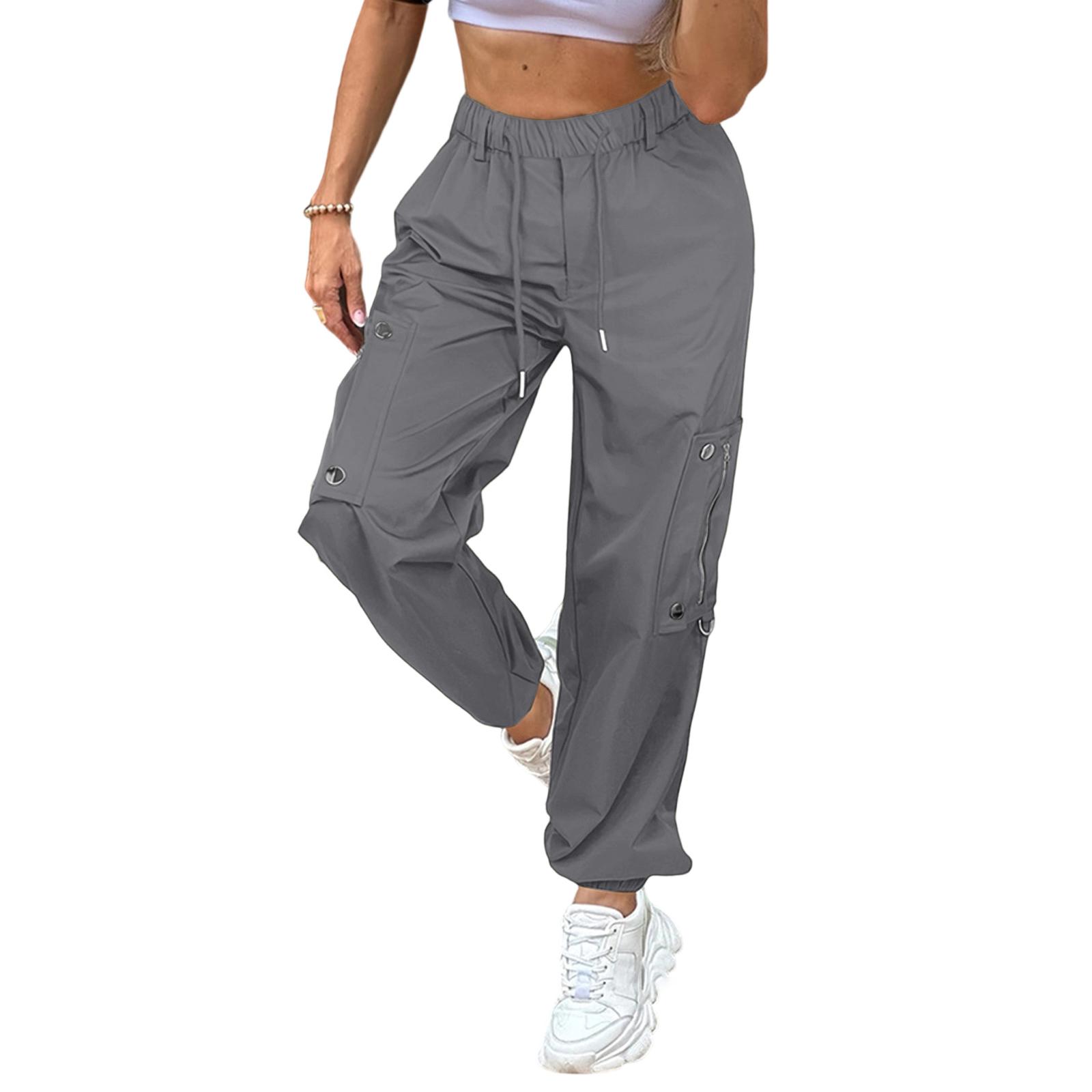 

Ladies Pocket Drawstring Work Pants, Casual Pants, Wide Leg Pants L