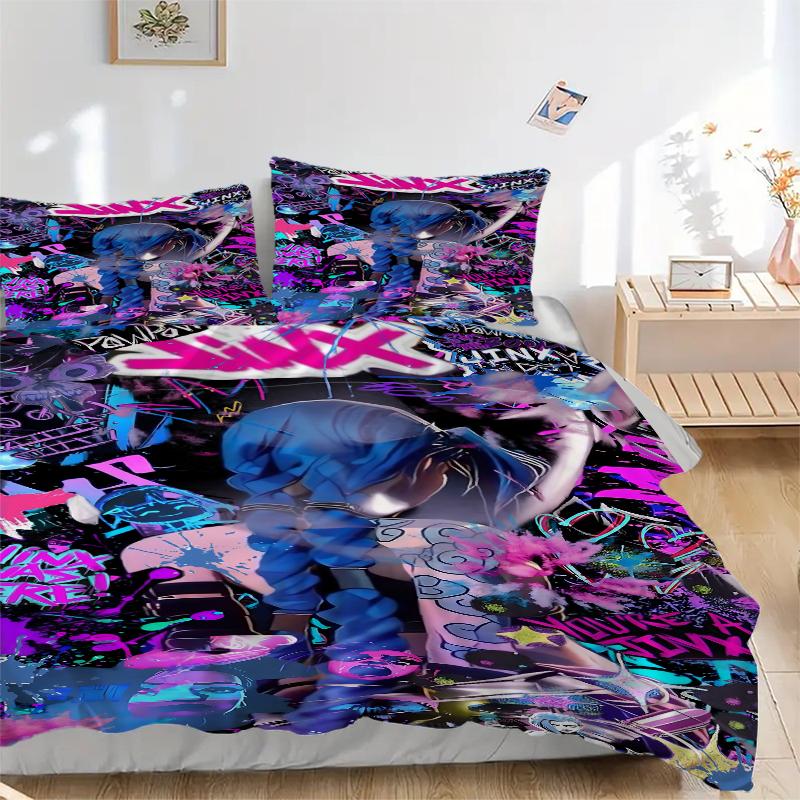 3Pcs Vivid Neon Graffiti Art Bedding Sets For All Sizes New 3D Printed Bed Cover Comforter Duvet Cover Pillowcase Bedroom Decoration