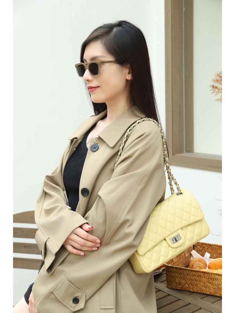 Little Luxury Diamond Lattice Leather Women's Chain Crossbody Bag
