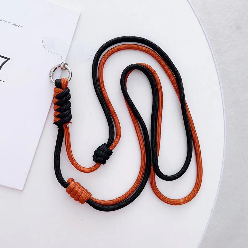 Crossbody Phone Lanyard 160cm Adjustable Dual-Color Phone Charm Nylon Lanyard with Tether Tab