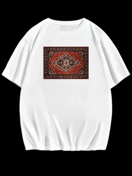 Oversized T-shirt with a 90s–2000s print L