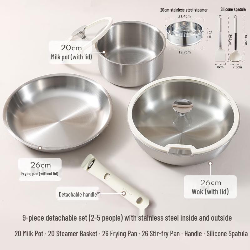 Yingtang Detachable Handle Non-Stick Cookware Set