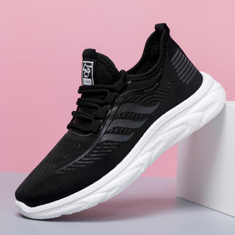 

Men s shoes new couple summer running mesh shoes breathable lightweight lace-up women s shoes fashion casual men s sports shoes 36 чёрный