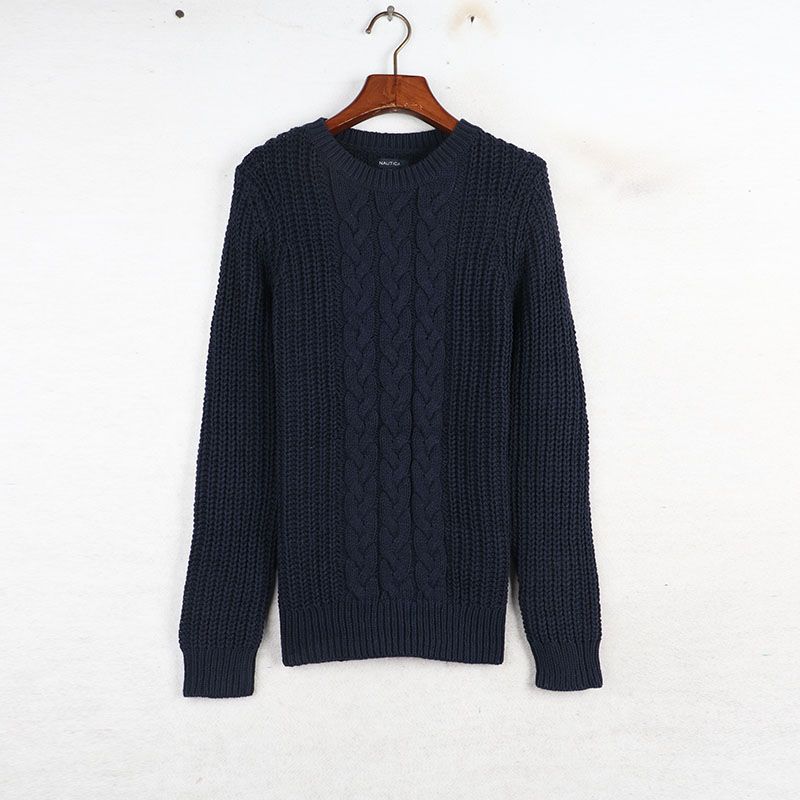 Sunshine House Autumn and Winter New Arrival Export Nordka Sailing Home round Neck Cable Stitch Women's Clothing Long Sleeves Sweater Thick Sweater