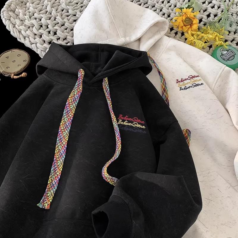 Men's Heavyweight Embroidered Hoodie - Versatile, Loose, Casual Sports Jacket for Autumn and Winter