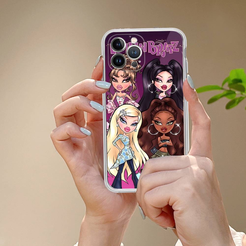 Cute B-Bratz Doll Transparent Soft Phone Case For IPhone 15 12 14 16 17 13 Plus 11 Pro Max 13 Pro