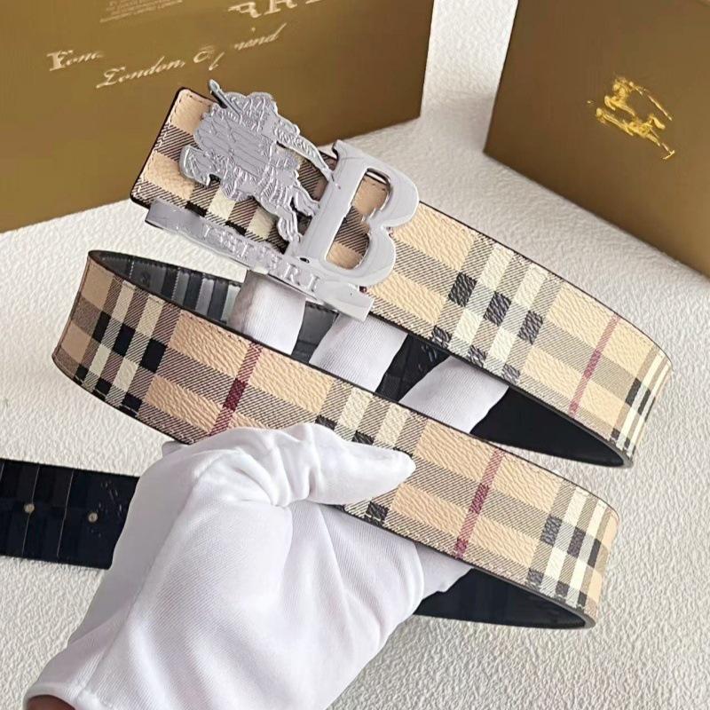 Men's Cross-border Leather Belt – Smooth B-li Buckle, Versatile for Business and Fashion, Ideal for Youth and Jeans.