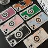 Retro electroplated camera for iPhone16Pro max mobile phone case Apple 15 new 14/13 leather pattern portable