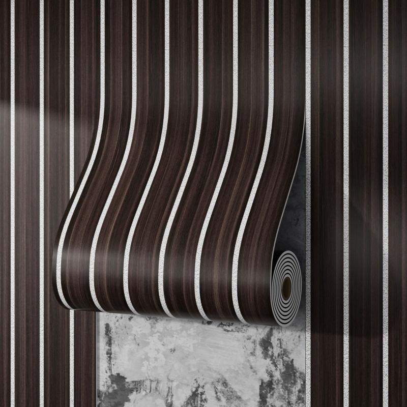 Thickened Faux Grille Self-Adhesive Fluted Panel Wallpaper Waterproof MoistureProof Home Accent Wall Renovation Sticker