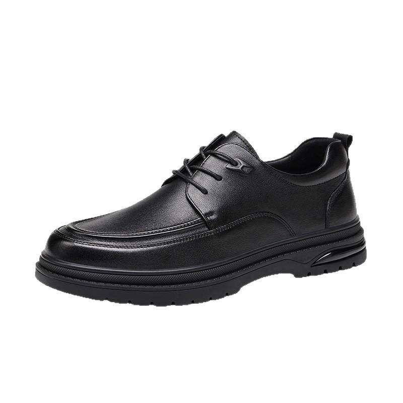 Red Dragonfly Men's High-End Leather Casual Shoes - Soft Sole Cowhide Dad Shoes for Spring & Autumn