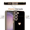 Coque de Protection - BOOLING - Samsung Galaxy A17 4G/5G - Motif Cœur Souple Noir - 2 Verres Trempés