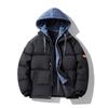 Padded Coat Couple Men's Casual Loose Trend Versatile Cotton Clothes Fake Two-piece Coat Thickened Hooded
