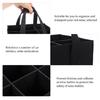 2Pieces 6 Bottle Wine Bag Nonwoven Felt Fabric with Dividers and Handle Wine Bottle Carriers Handbag for Camping Picnics