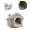 Cat Beds Pet Dog House with Removable Cushion Comfortable Indoor Enclosed Tent Hut Detachable