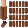 24Pcs Anti-Slip Knitted Furniture Legs Sock Silent Floor Protector Chair Feet Cap  Building
